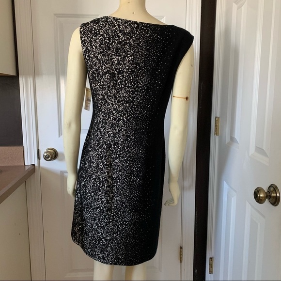 𝅺NEW with tags Lafayette 148 New York Savannah Dress Black & Cream 4 - Picture 2 of 13